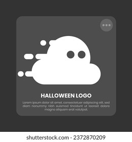 premium logo with halloween ghost symbol
