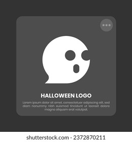 premium logo with halloween ghost symbol