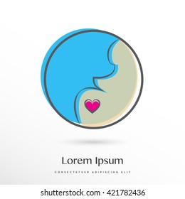 PREMIUM LOGO / ICON , VECTOR DESIGN OF A PREGNANT WOMAN 