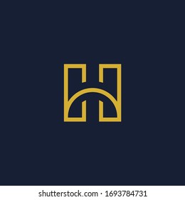 premium logo illustration with initials H. suitable for finance, marketing, consulting and other companies.