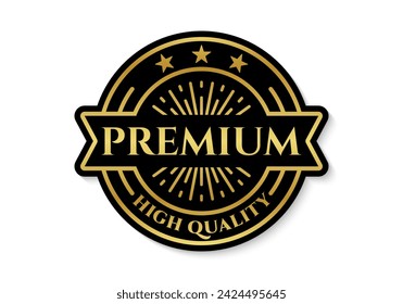 Premium logo, label or badge. High quality symbol. Vector illustration. 