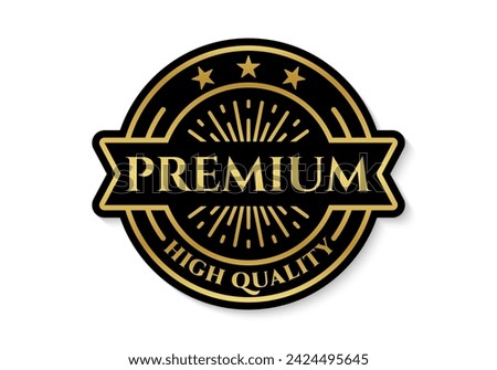 Premium logo, label or badge. High quality symbol. Vector illustration. 