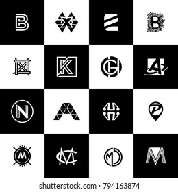 Premium Logo Letter Monogram Collection Template Vector, Business, Creative, Modern.