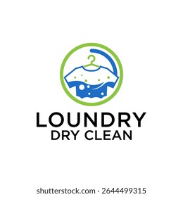 Premium Logo For Loundry Laundry Dry Clean Store Business Vector Template 