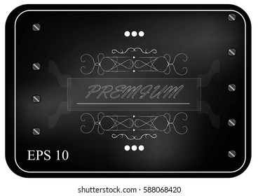 Premium logo on a black background