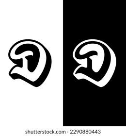 Premium Logo script D monogram vector for your clothing brand 