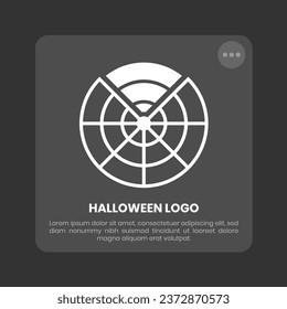 premium logo with spider web symbol