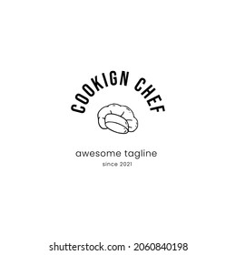 Vector de logotipos premium para comida de restaurante 