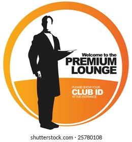 Premium lounge vector sticker