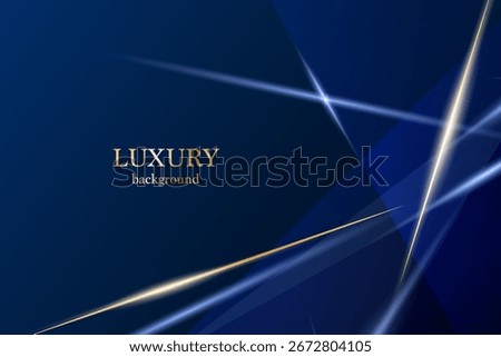 Premium low polygonal pattern luxury golden line with dark navy blue vector template background. Luxury and elegant. Premium style for poster, cover, print, artwork.
