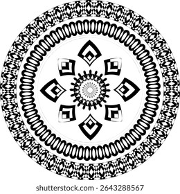 Premium Luxurious Black Mandala Design | Royal White Background Art