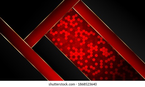 Premium luxury abstract background with gold on edge background and dynamic shadow on background. Vector background. Eps 10
