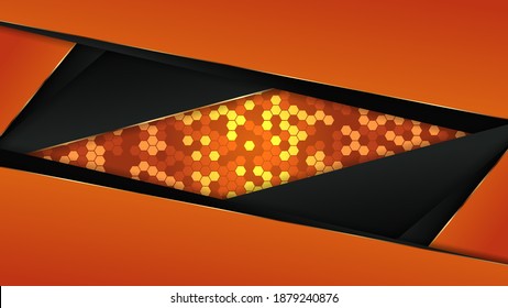 Premium luxury abstract background with gold on edge background and dynamic shadow on background. Vector background. Eps 10