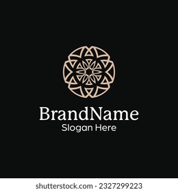 logotipo moderno de patrón ornamental abstracto premium y de lujo mandala