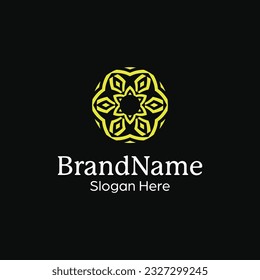 logotipo moderno de patrón ornamental abstracto premium y de lujo mandala