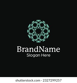 logotipo moderno de patrón ornamental abstracto premium y de lujo mandala