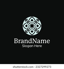 logotipo moderno de patrón ornamental abstracto premium y de lujo mandala