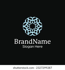 logotipo moderno de patrón ornamental abstracto premium y de lujo mandala