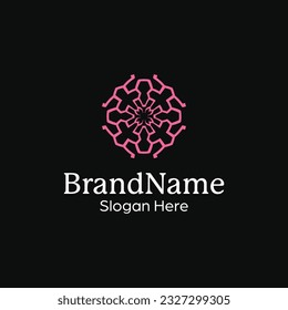 logotipo moderno de patrón ornamental abstracto premium y de lujo mandala
