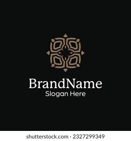 logotipo moderno de patrón ornamental abstracto premium y de lujo mandala