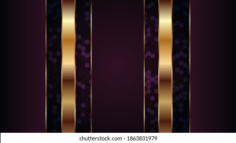 Premium luxury background with gold color on edge. Vector background. Eps10