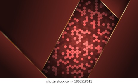 Premium luxury background with gold color on edge. Vector background. Eps10