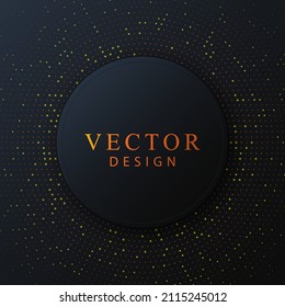 Un entorno de lujo de primera calidad. Patrón dorado de medio tono. Diseño de vectores