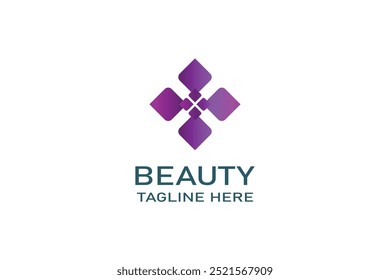 Vector de logotipo de belleza de lujo premium