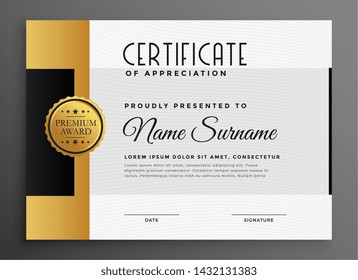 premium luxury certificate design template