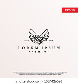 premium luxury eagle logo. modern icon, template design