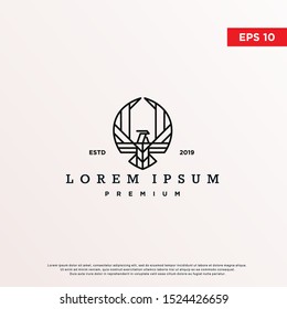 premium luxury eagle logo. modern icon, template design