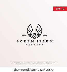 premium luxury eagle logo. modern icon, template design
