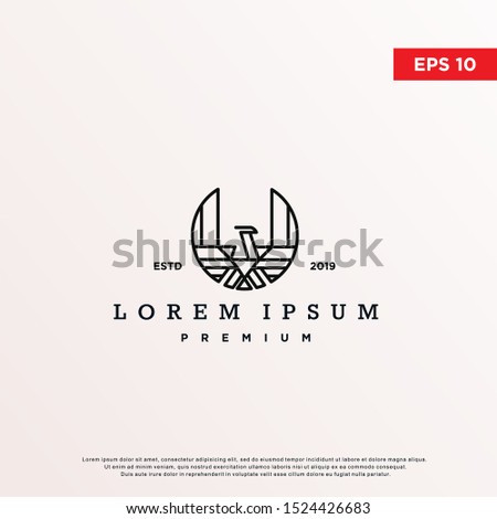 premium luxury eagle logo. modern icon, template design