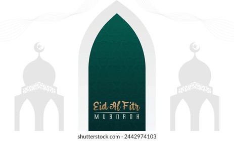 premium luxury eid al fitr design vector, banner, wallpaper, greeting background on social media and print media	