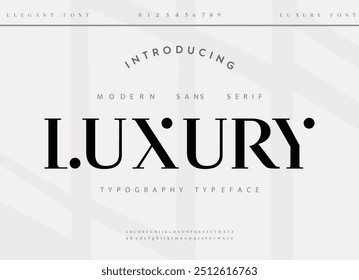Premium luxury elegant alphabet letters and numbers. Elegant wedding typography classic serif font decorative vintage retro. Creative vector illustration