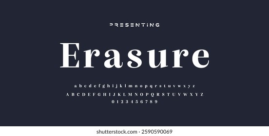 Premium luxury elegant alphabet letters and numbers. Elegant wedding typography classic serif font decorative vintage retro. Creative vector illustration
