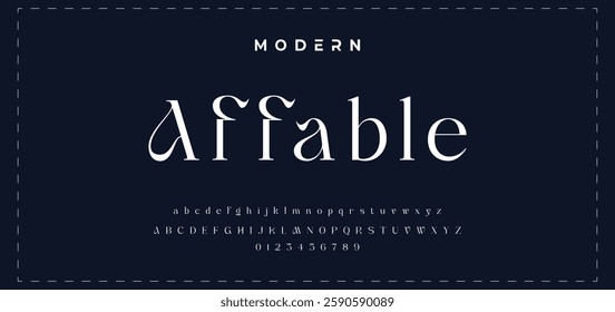 Premium luxury elegant alphabet letters and numbers. Elegant wedding typography classic serif font decorative vintage retro. Creative vector illustration