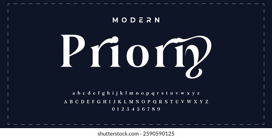 Premium luxury elegant alphabet letters and numbers. Elegant wedding typography classic serif font decorative vintage retro. Creative vector illustration