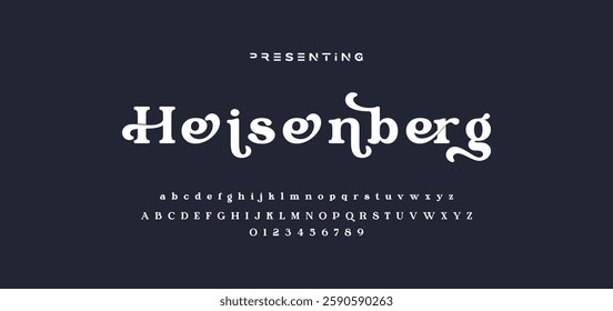 Premium luxury elegant alphabet letters and numbers. Elegant wedding typography classic serif font decorative vintage retro. Creative vector illustration