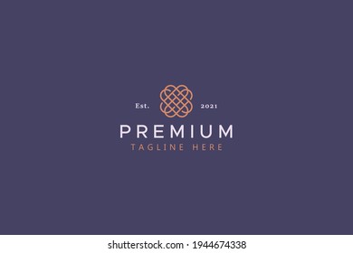 Premium Luxury Geometric Logo. Creative Design Template for Business, Wedding, Jewelry, Fashion, Cosmetic.