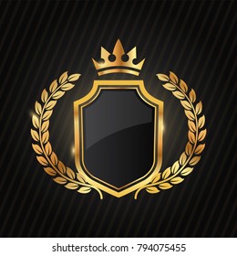 premium luxury gold label design illustration