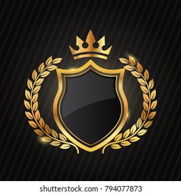 premium luxury gold label design illustration
