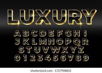 premium luxury golden 3d style text effect design