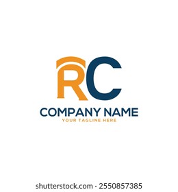Premium Luxury Letra inicial RC logo Arte vectorial Iconos Diseños Plantilla