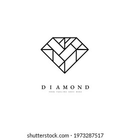 premium luxury jewel diamond abstract geometric logo mark design. Simple creative and trendy typography. cube, gems, shape, royal emblem. used for business, brand, company, sign, symbol icon and logo.