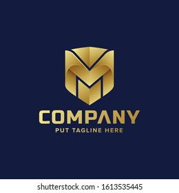 Premium luxury letter initial m logo Template for company