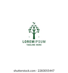 Premium luxury line abstract tree logo