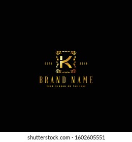 Premium luxury logo letter K vector template