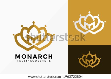 Premium Luxury M Crown Logo Vector Design. Brand Identity emblem, designs concept, logos, logotype element for template.