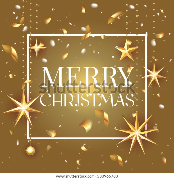 Premium Luxury Merry Christmas Holiday Greeting Stock Vector (Royalty ...